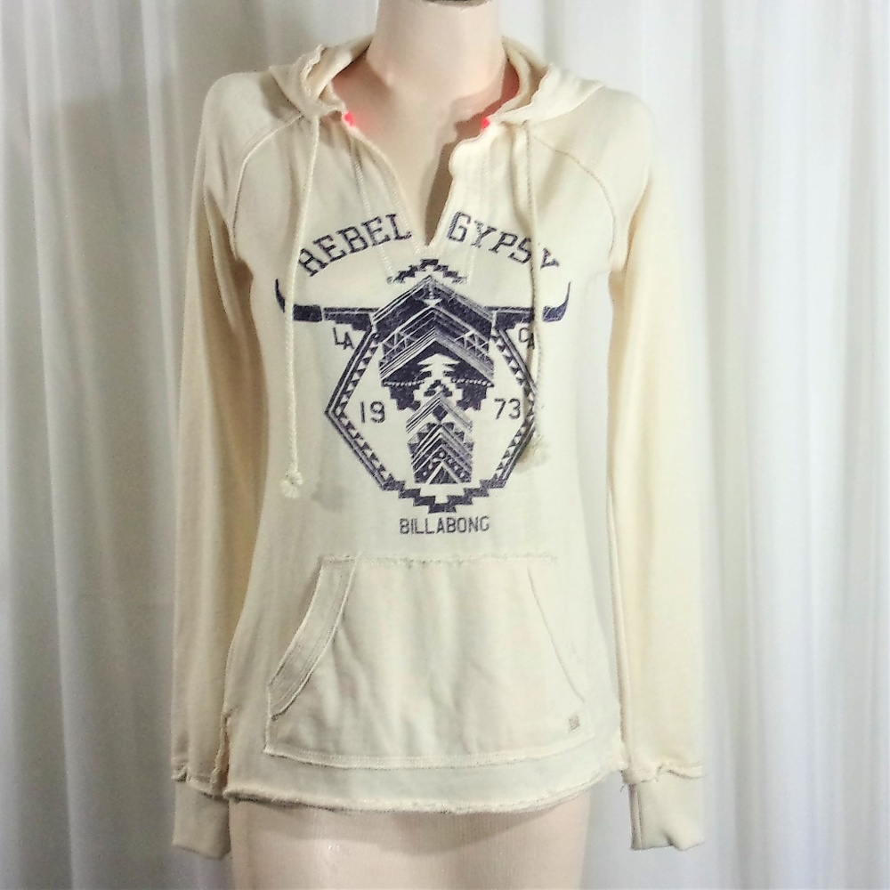 Billabong Hooded Graphic Rebel Gypsy Seatshirt XS